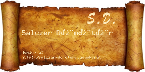 Salczer Dömötör névjegykártya